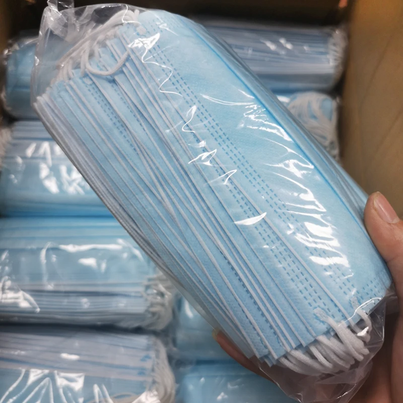 500/1000PCS Disposable Non Woven Blue Mask 3 Layer Folding Filter Adult Air And Dust Proof Protective Masks Mascarillas | Красота и