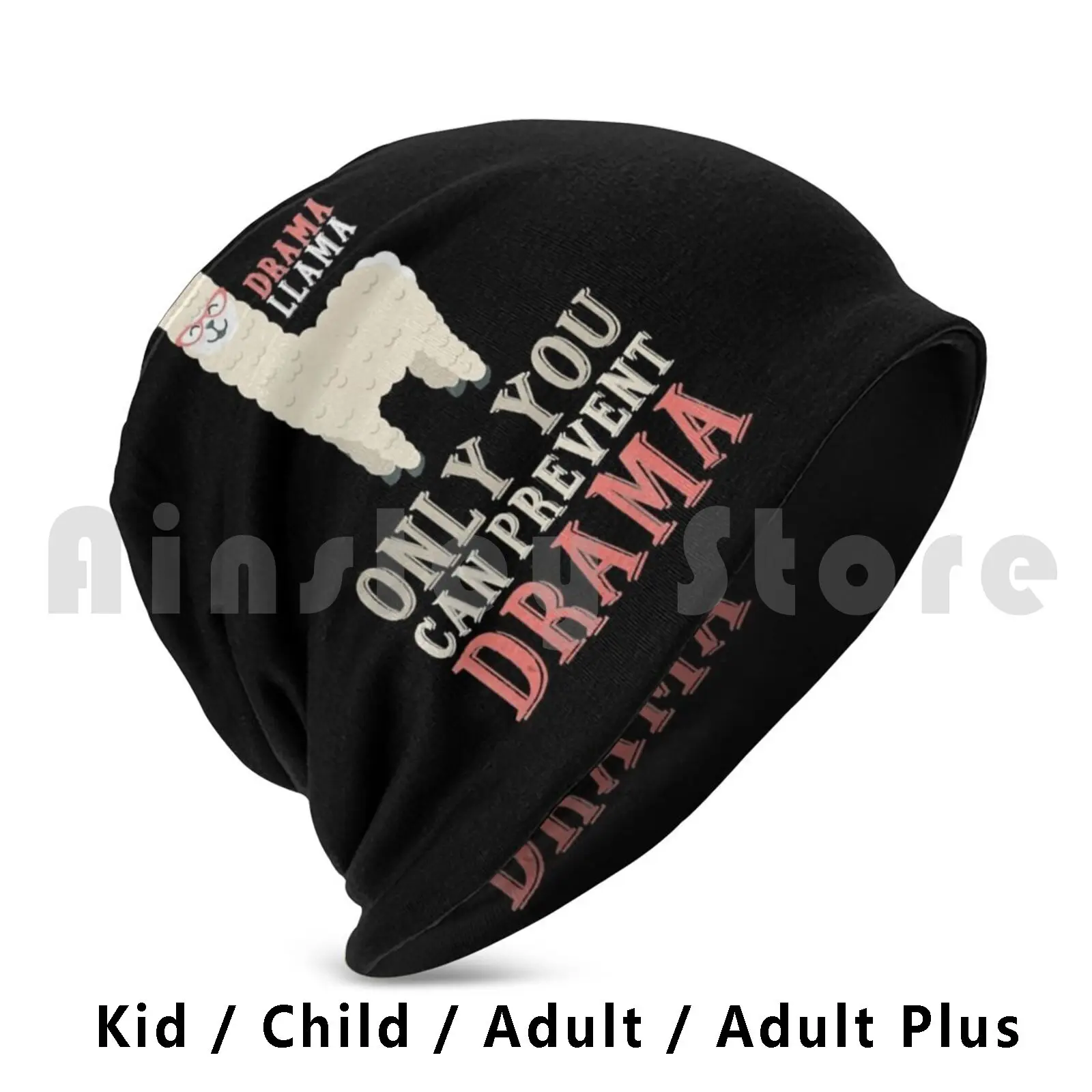 

Drama Llama Only You Can Prevent Drama Beanies Pullover Cap Comfortable Llama Love Llama Llama Gift Funny