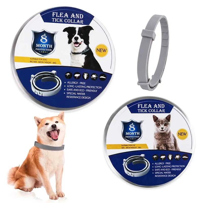

Pet Supplies Flea and Tick Collar for Dogs Cats Lices Flea Adjustable Collar Anti Mospuio and Instct Repellent for Pet 8 Month