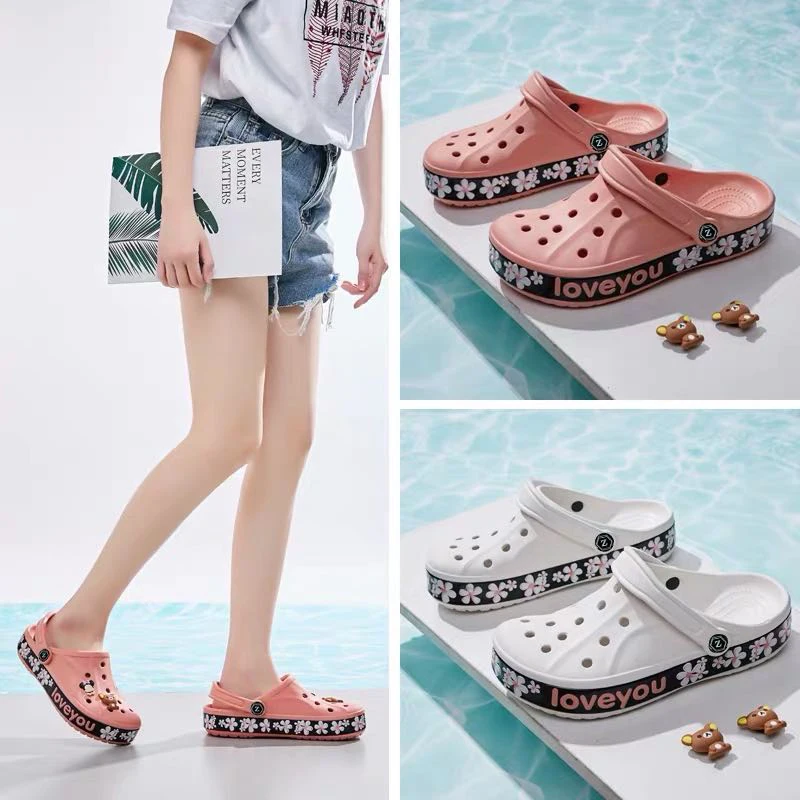 Женские сандалии на нескользящей подошве LOVE пляжные шлепанцы в Корейском стиле