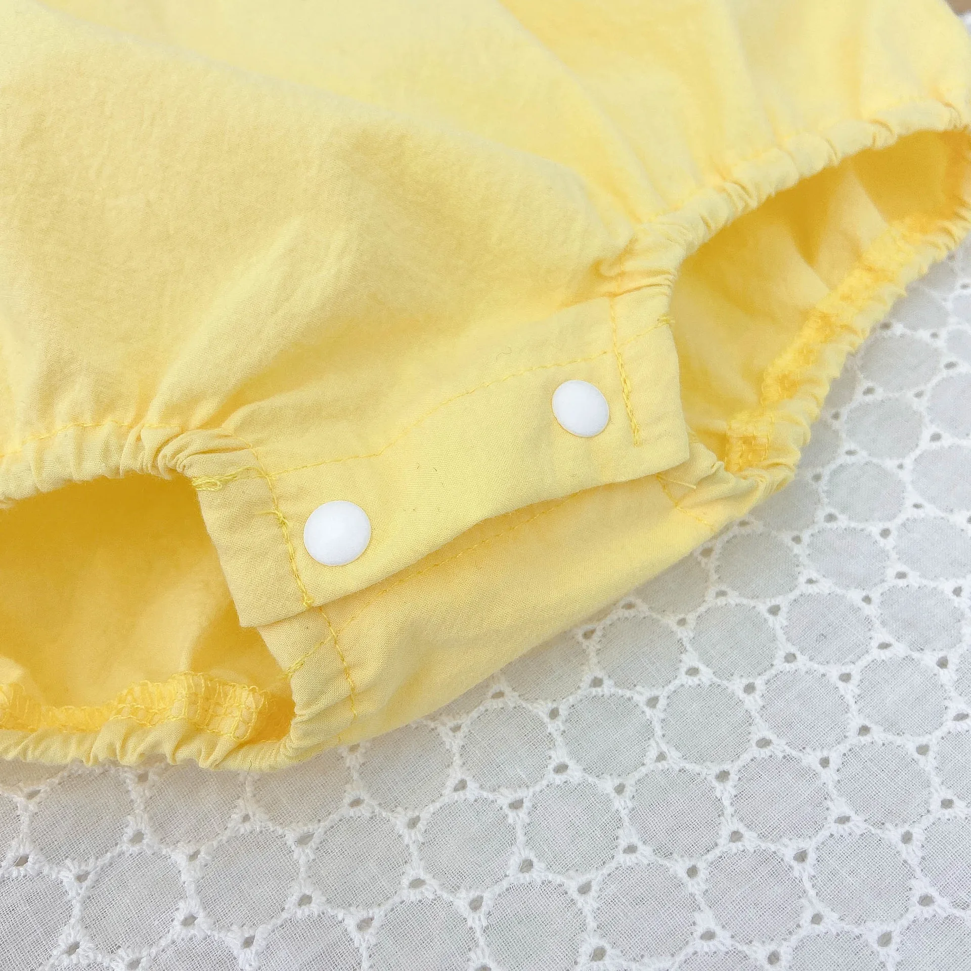

Newborn Infant Baby Girls Bodysuit Summer Plaid Jumpsuit Bow Button Babys Girls Casual Blue Yellow Cotton Outfits Cute Clothes