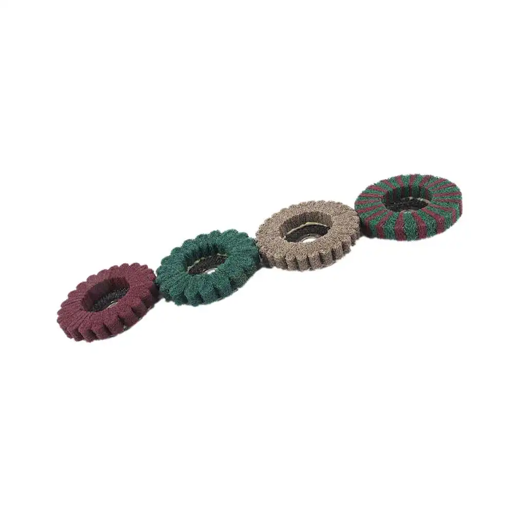 

4pcs 100mm Nylon Fiber Wheel Abrasive Polishing Buffing Disc Pad Angle Grinder Industrial Scouring Pad