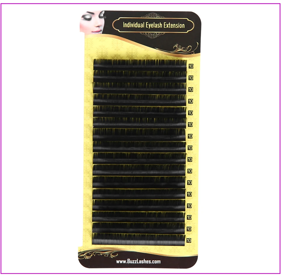 Новые Buzz Lashes темно-черные шелковые Индивидуальные ресницы для наращивания, натуральные ресницы из искусственной норки, легкие объемные мягкие ресницы для наращивания