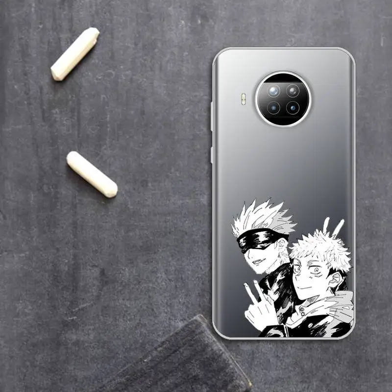

Japanese Anime Jujutsu Kaisen Phone Cases Transparent for Xiaomi Redmi note 10 t 8 9 pro lite 11