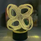 3D настольная лампа, ночсветильник для детской комнаты, светодиодсветодиодный абстрактная Геометрическая модель, акриловый ночсветильник с USB, атмосферный Декор