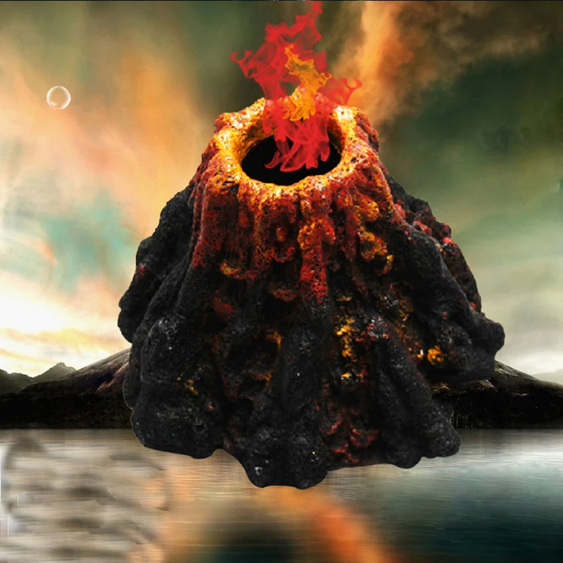 Цельнокроеное платье вулкан камни для сада камней рыбы в аквариуме украшения