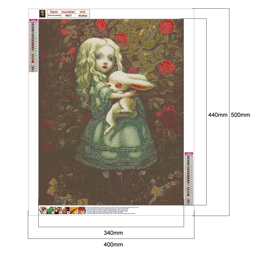 5D кукла с большими глазами мультяшный серийный узор полноразмерная Алмазная