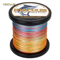 hercules braided fishing line 9 strands 300m braid wire super pe strong strength fish line 10lb 320 lb 15 color multifilament