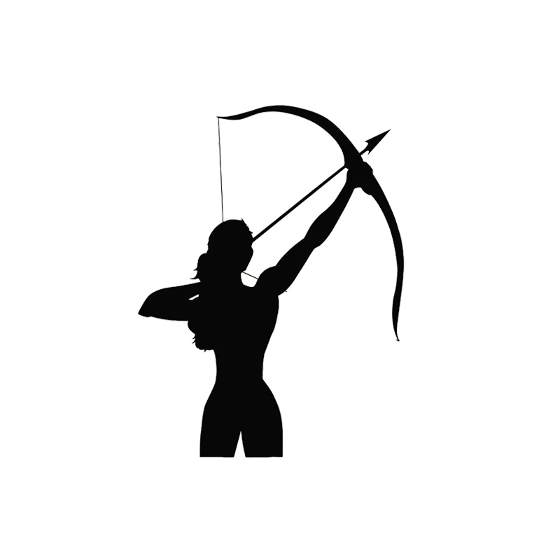 

Car Sticker with Archery Sport Beautiful Design PVC Car Decoration Sticker Waterproof Cover Scratch Black/white, 13cm*10cm