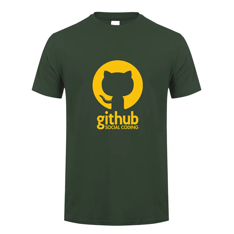 Футболка Github мужская летняя с коротким рукавом хлопковая программируемая