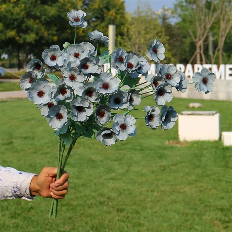Искусственные анемоны с длинным стержнем 34 25 дюйма 20 шт. имитация пастельных