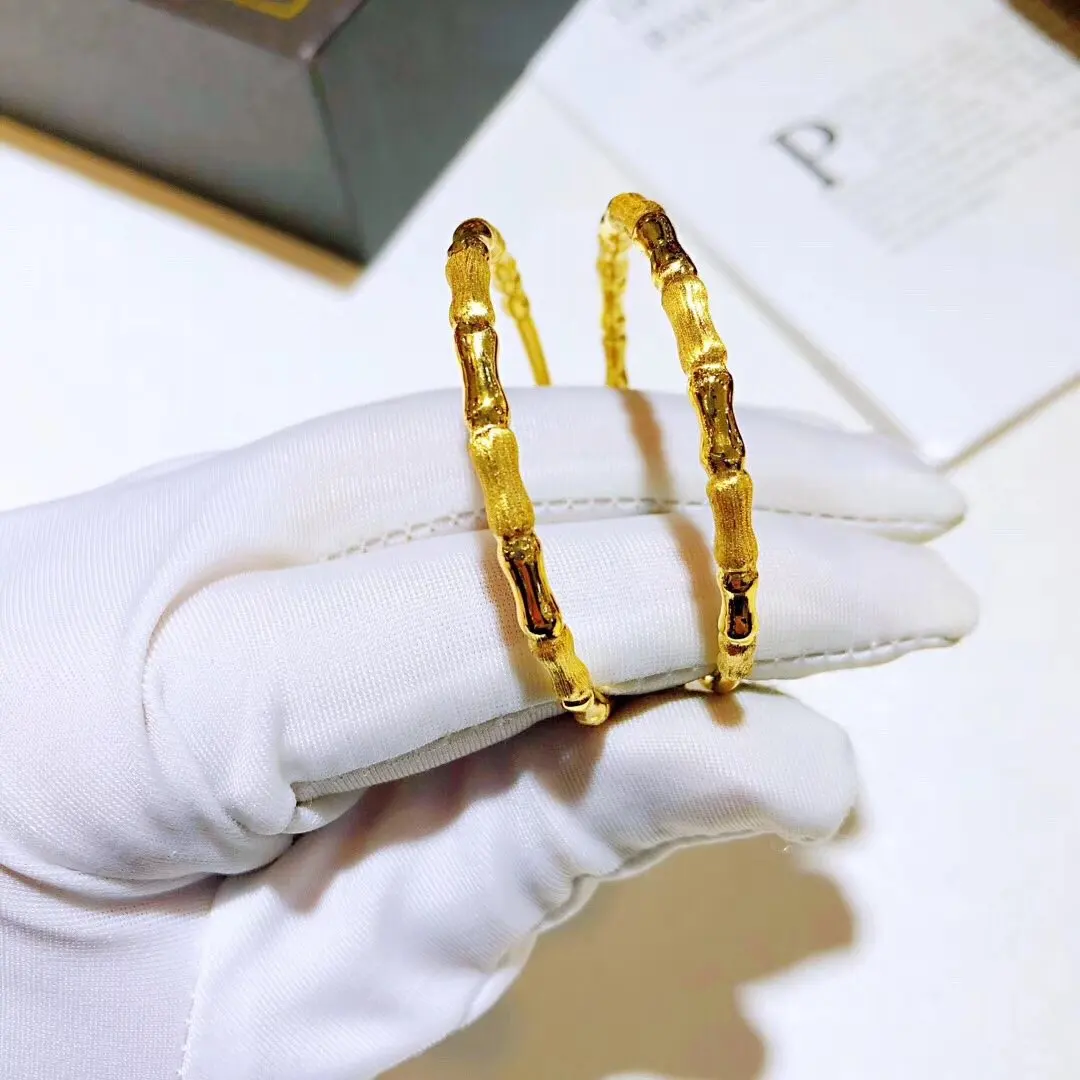 

HX 24K Pure Gold Bracelet Real 999 Solid Gold Bangle Upscale Beautiful Romantic Trendy Classic Jewelry Hot Sell New 2020