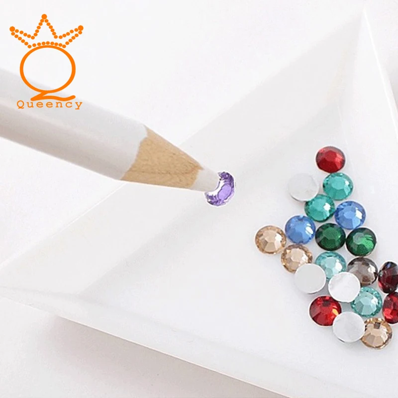 

Nail Art Rhinestones Gems Picking Crystal Dotting Tool Wax Pencil wood Pen Picker Rhinestones Nail Art Decoration DIY tool