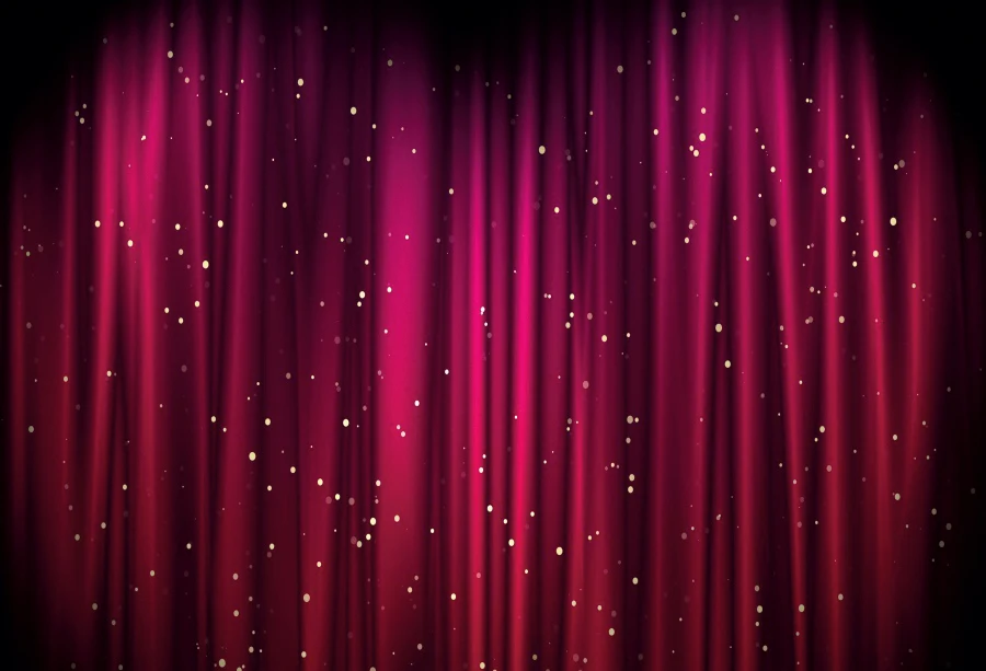 Laeacco фон для фотосъемки сценический красный занавес блестящие точки Play Show Baby