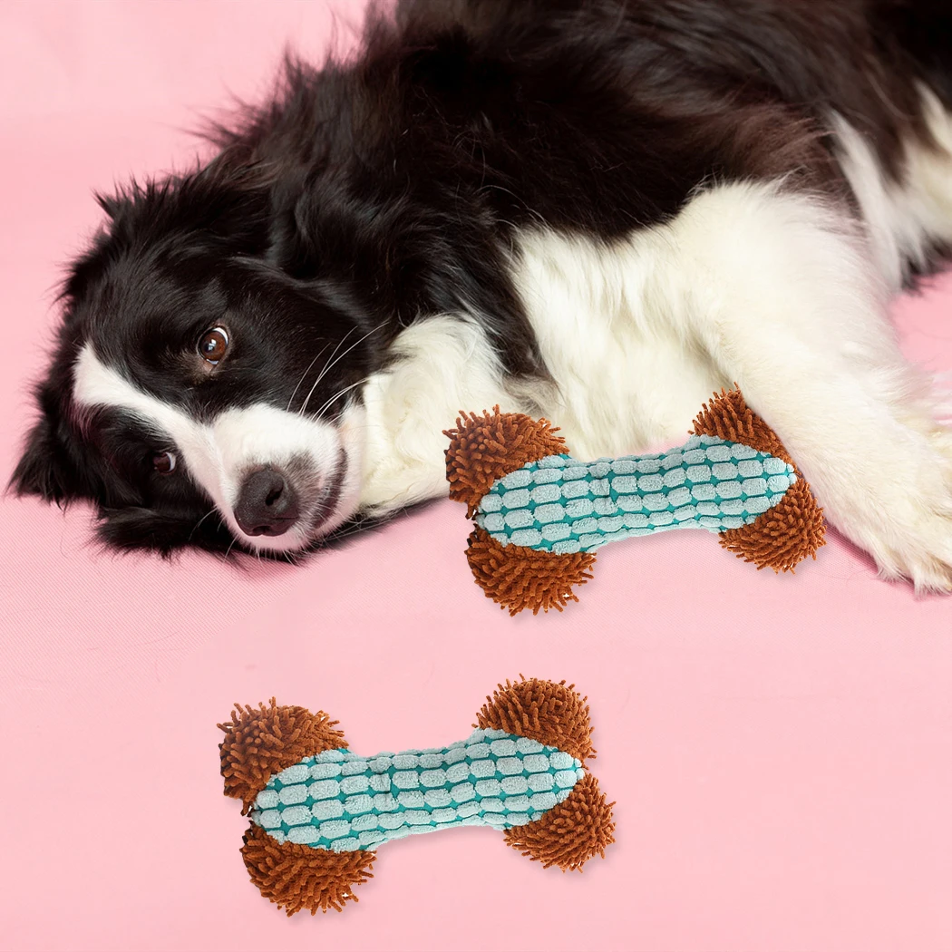 High Quality Dog Chew Toy Creative Bone Shape Teething Pet Squeaky Plush Supplies Cat Favors | Дом и сад