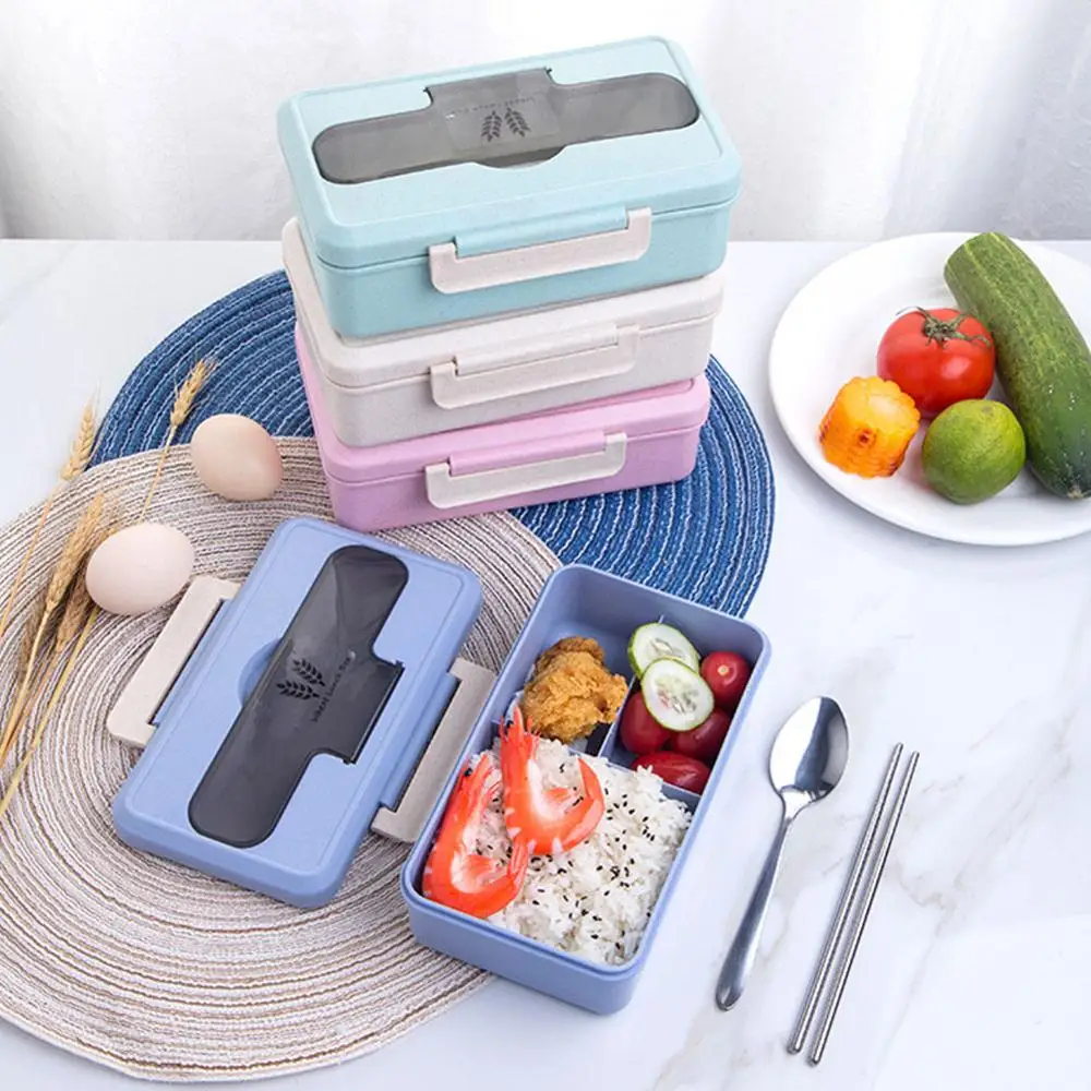 Пшеничная соломенная Ланч бокс для детей Студенческая микроволновая печь бэнто