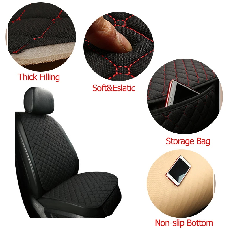 Чехол протектор на автомобильное сиденье льняная Подушка большого размера для