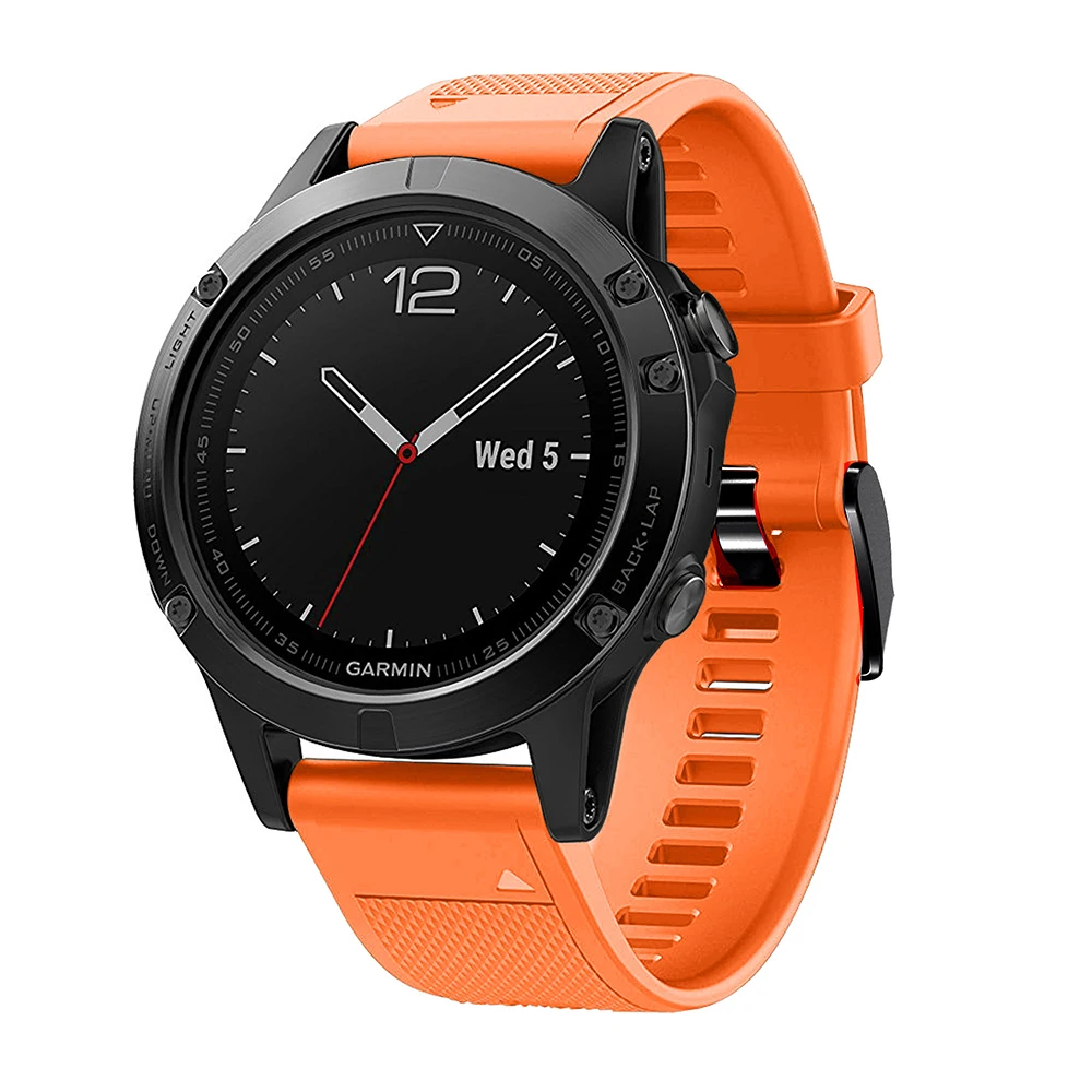 26 22 20 мм ремешок для garmin fenix 5 5X 5S Plus 3 3HR часы Quick fit Силиконовый Easyfit наручные часы ремешок для garmin fenix 5x5 5S