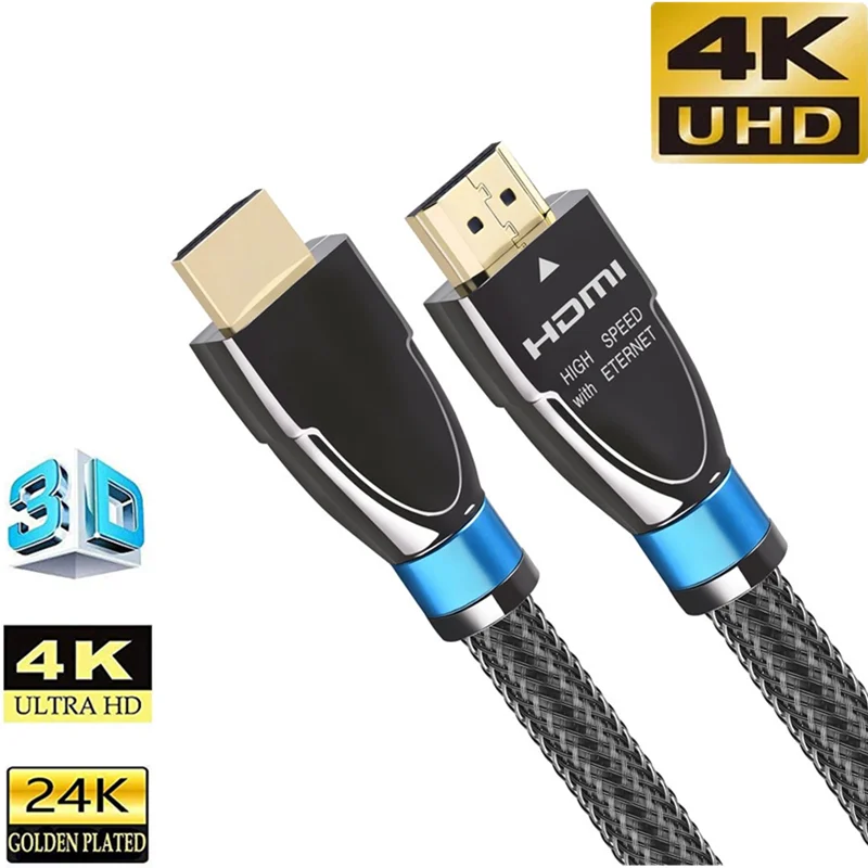 

4K 60Hz HDMI To HDMI 2.0 Cable 3M 5M 10M 15M for UHD FHD 3D Xbox PS4 PS5 Apple TV box Xiaomi Mi Projectors Audio Video hd Cable