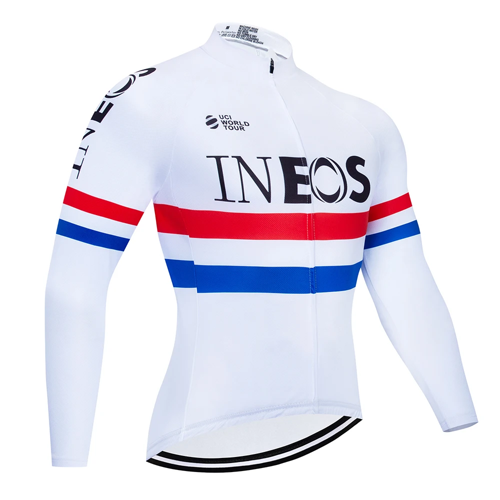 Мужские велосипедные куртки INEOS 2020 зимние теплые флисовые Джерси для езды на