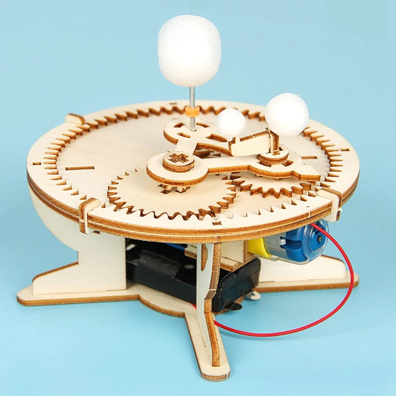 Детские Diy деревянные игрушки набор три планеты движущаяся модель физика