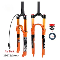 2627 529 inch mtb bike fork magnesium alloy air suspension fork travel 100mm manual remote outdoor accessories for cycling