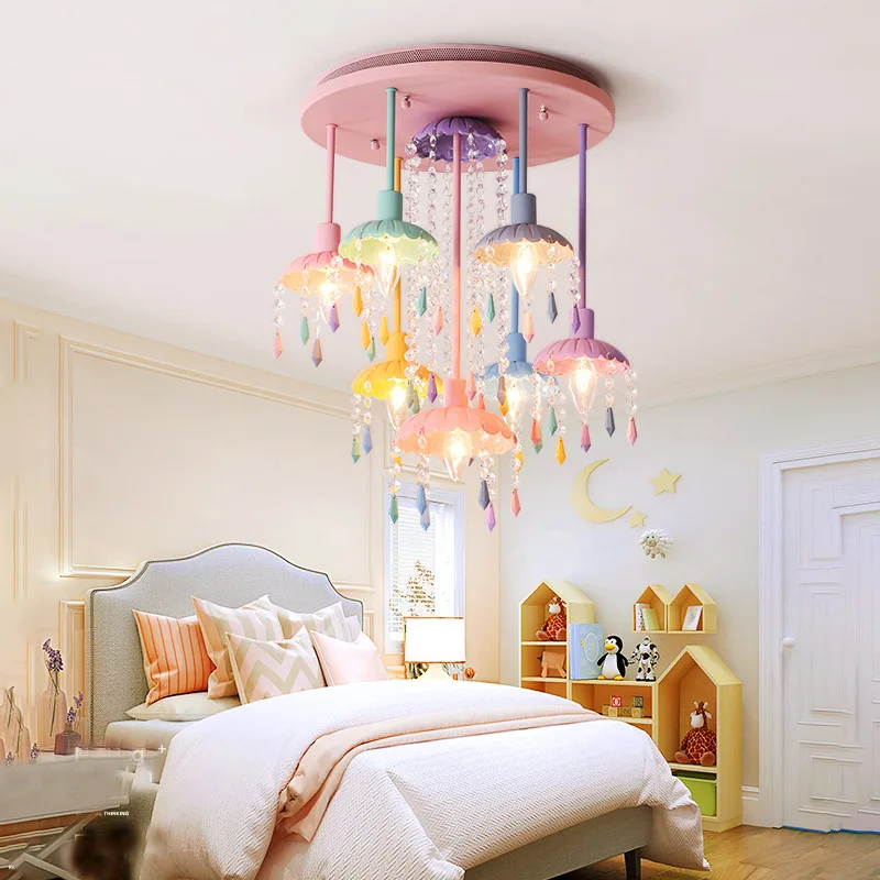 

Hanging Light Crystal Kids Chandelier Lighting For Bedroom Chandelier Lights Indoor Lighting Led Light Bedroom Bed Room Lamp
