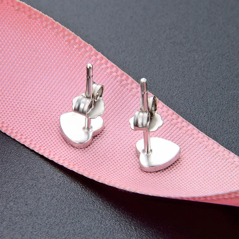 

S925 pure silver fresh and sweet fairy Love Earrings female Han banchao creative fashion accessories