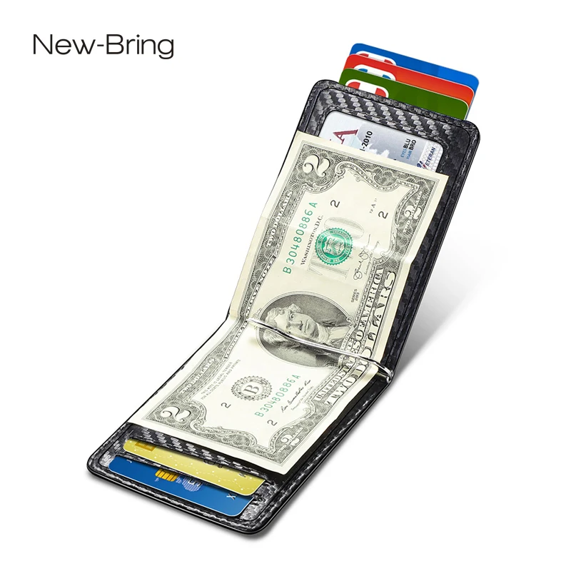 Чехол для карт NewBring органайзер из углеродного волокна зажим денег RFID блок