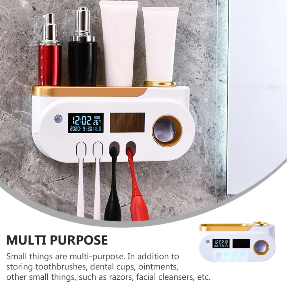 

1Pc Wall Mounted Space-saving Toothbrush Toothpaste Holder for Shower Room Home