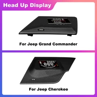 car electronic accessories head up display hud for jeep cherokeegrand commander safe driving screen alarm system