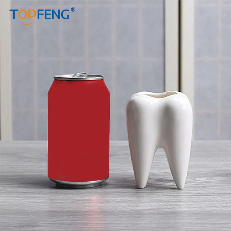 Topfeng инновационная белая керамическая форма зуба суккулентные растения