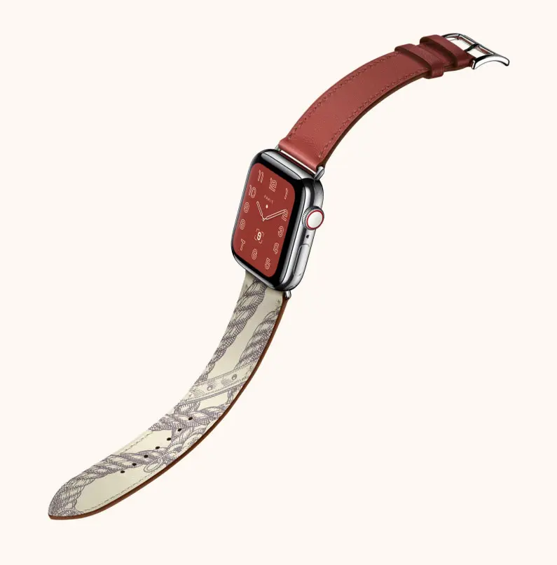 MSDQ-Red Для Apple Watch Series 5 4 40/44 мм браслет на запястье часы с ремешком из натуральной кожи, ремень удлиненные группа культового двойной тур - Цвет ремешка: MSDQ-Red