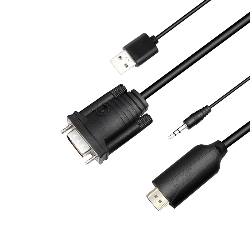 Переходник VGA в HDMI 1080P штекер с аудиоразъемом USB для PS4/3 HDTV | Электроника