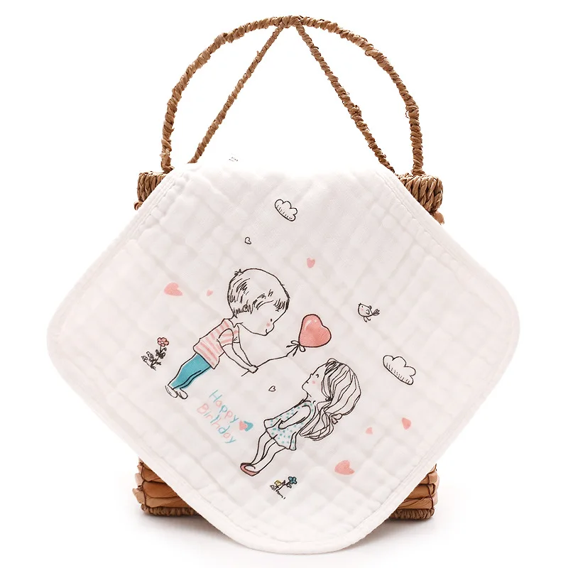 New Arrival Multi-Use Six layer 100% Muslin Cotton 5PC/LOT Soft Washed Handkerchief Towel Newborn Face Square Baby Bibs | Детская одежда