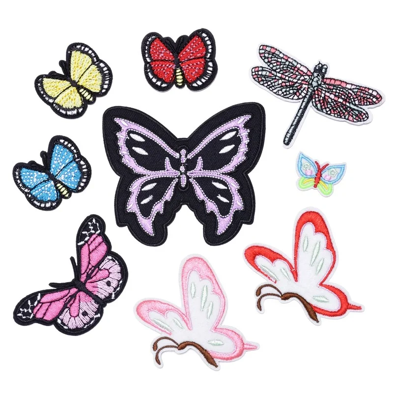 

30pcs/Lot Luxury Art Embroidery Patch Butterfly Dragonfly Shirt Dress Handbag Clothing Decoration Accessory Craft Diy Applique
