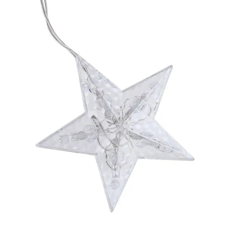 

3m LED Curtain Pentagram Decorative Light Fairy String EU Plug 8 Modes Lamp Lighting for Wedding Valentine Outdoor Garden