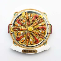 qiqipp spanish cultural and creative tourist souvenirs special snacks paella magnetic refrigerator collection gift