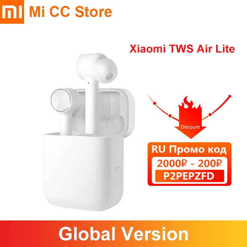Глобальная версия Xiaomi Mi настоящие беспроводные наушники воздуха Lite вкладыши TWS