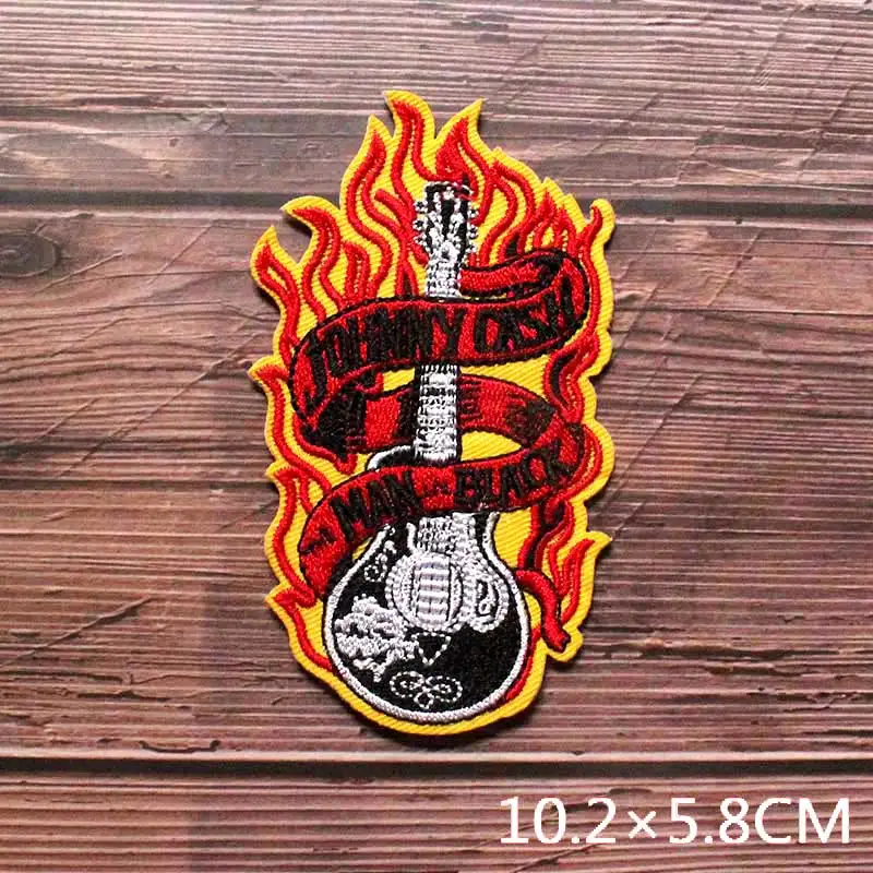 

Punk Rock Hippie Band Patch Embroidery Patch On Cloth Iron On Patches For Clothing DIY Band Stripes On Garment Applique Decor