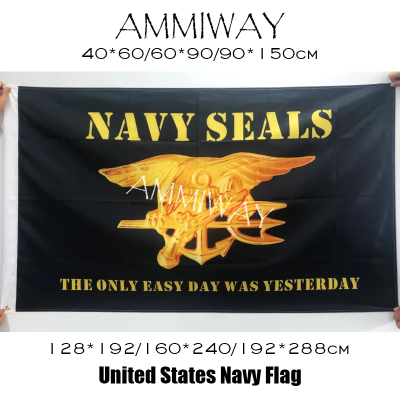 Флаги и баннеры с латунными люверсами AMMIWAY США темно-синий цвет - купить по