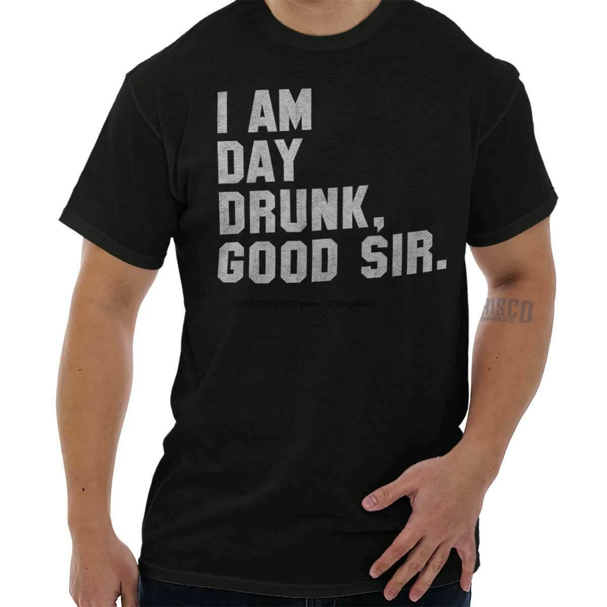 Дневной пьяный забавное пиво подарок для ползания бара футболки с коротким