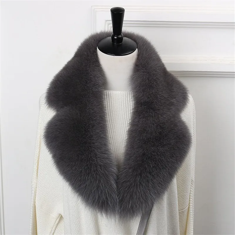 Натуральный Лисий мех воротник шарф костюм 100% натуральный Мех Воротник