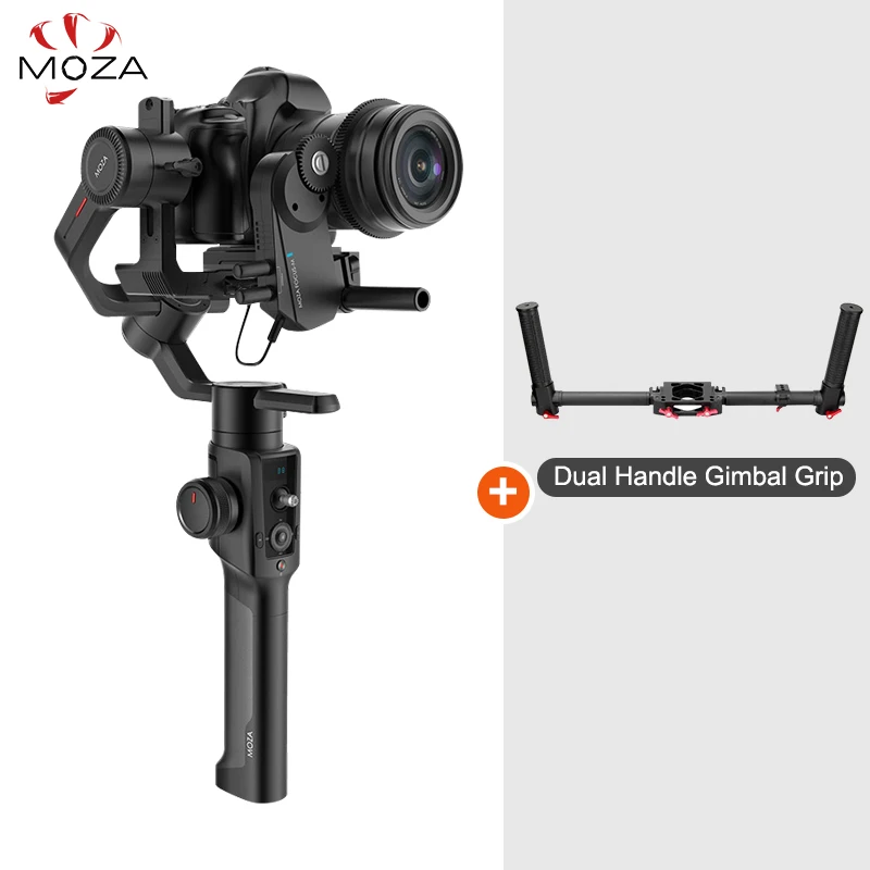 w dual handle Moza Air 2 3-Axis Камера стабилизатор для беззеркальная камера DSLR Canon 5D2/3/4 сервопривода для непрерывного изменения фокусировки камеры AIR2 vs Feiyu AK4000 DJI Ronin S - Цвет: w dual handle