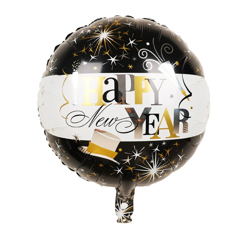 hotHappy New Year Foil Balloons 18inch Black Bottle Helium Globos Party Supplies Merry Christmas Decor Ballon | Дом и сад