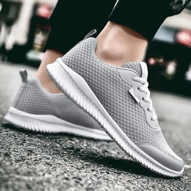 

Mesh Flats Big Size Men Flats Casual Shoes Comfortable With Light Breathable Slip On Walking Sneakers Outdoor Four Seasons