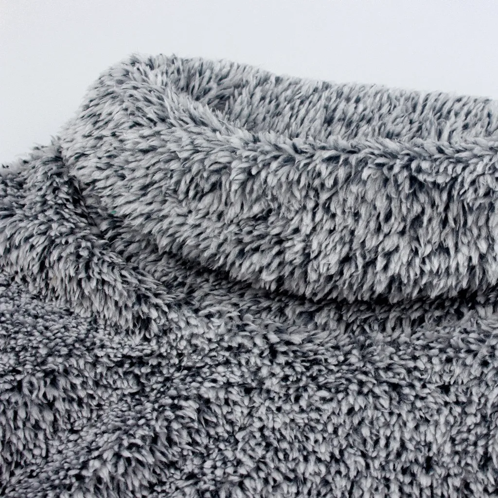 Зимний женский утепленный флисовый свитер с длинными рукавами повседневный