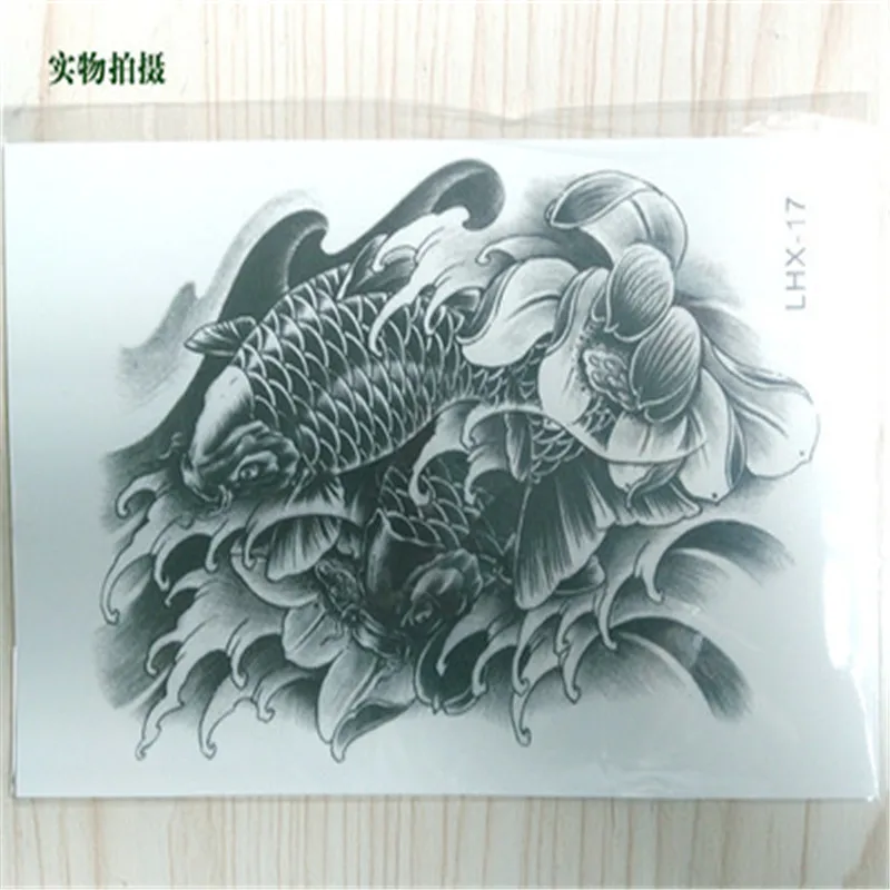 1 предмет Новинка Зеленый цвет Карп Водонепроницаемый временый боди арт рукоятки