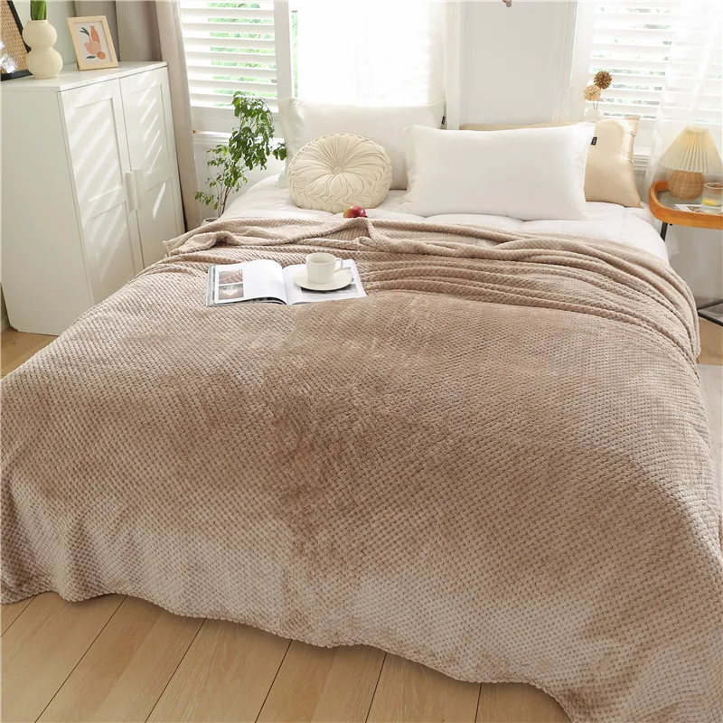 Мягкое теплое зимнее одеяло MIDSUM для кровати однотонное розовое синее Коралловое