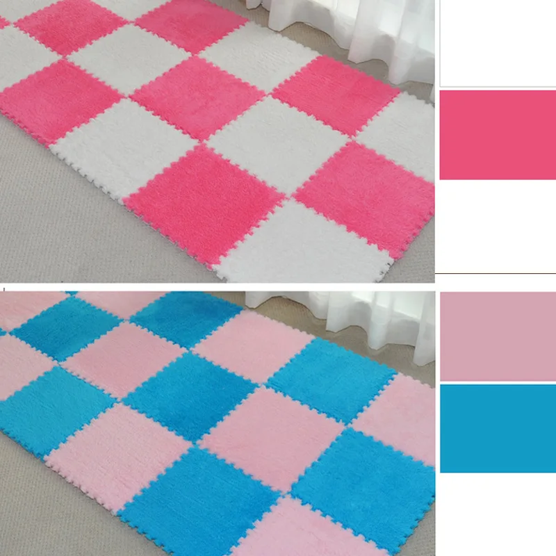 

10/20PCS 30*30cm Carpet Living Room Bedroom Children Kids Soft Magic Patchwork Jigsaw Splice Heads Climbing Baby Crawing Mat